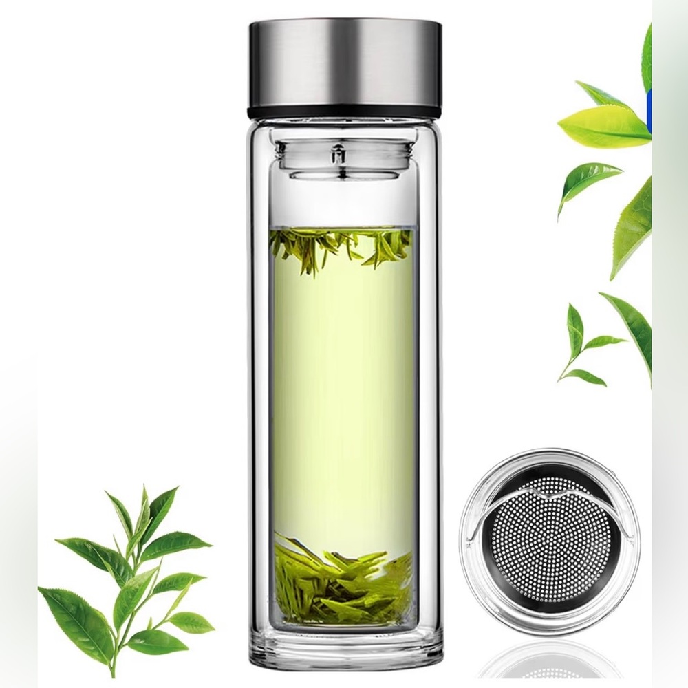New Glass Tea Infuser Bottle